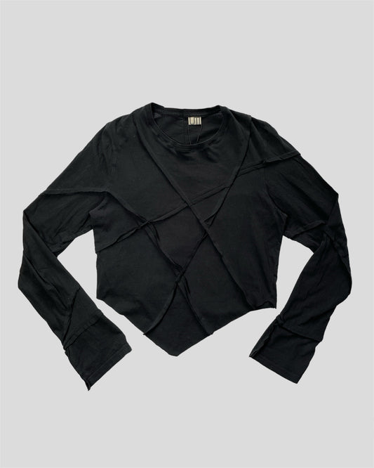 OPEN CUT LONGSLEEVE BLACK