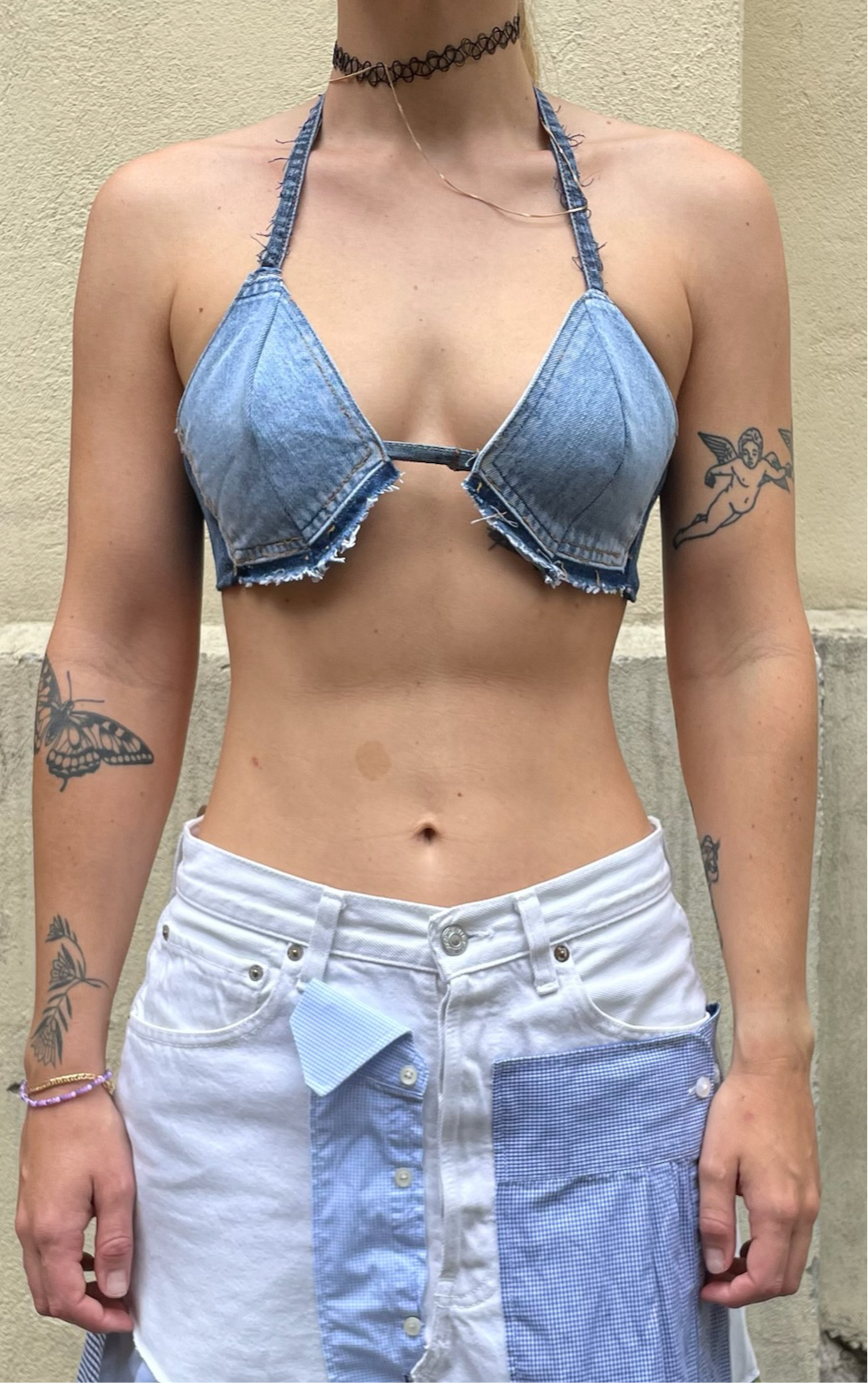 POCKET DENIM TOP