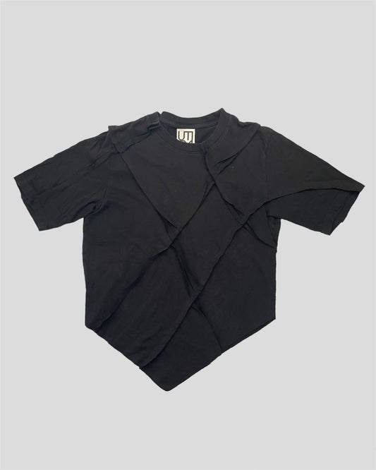 OPEN CUT TEE BLACK