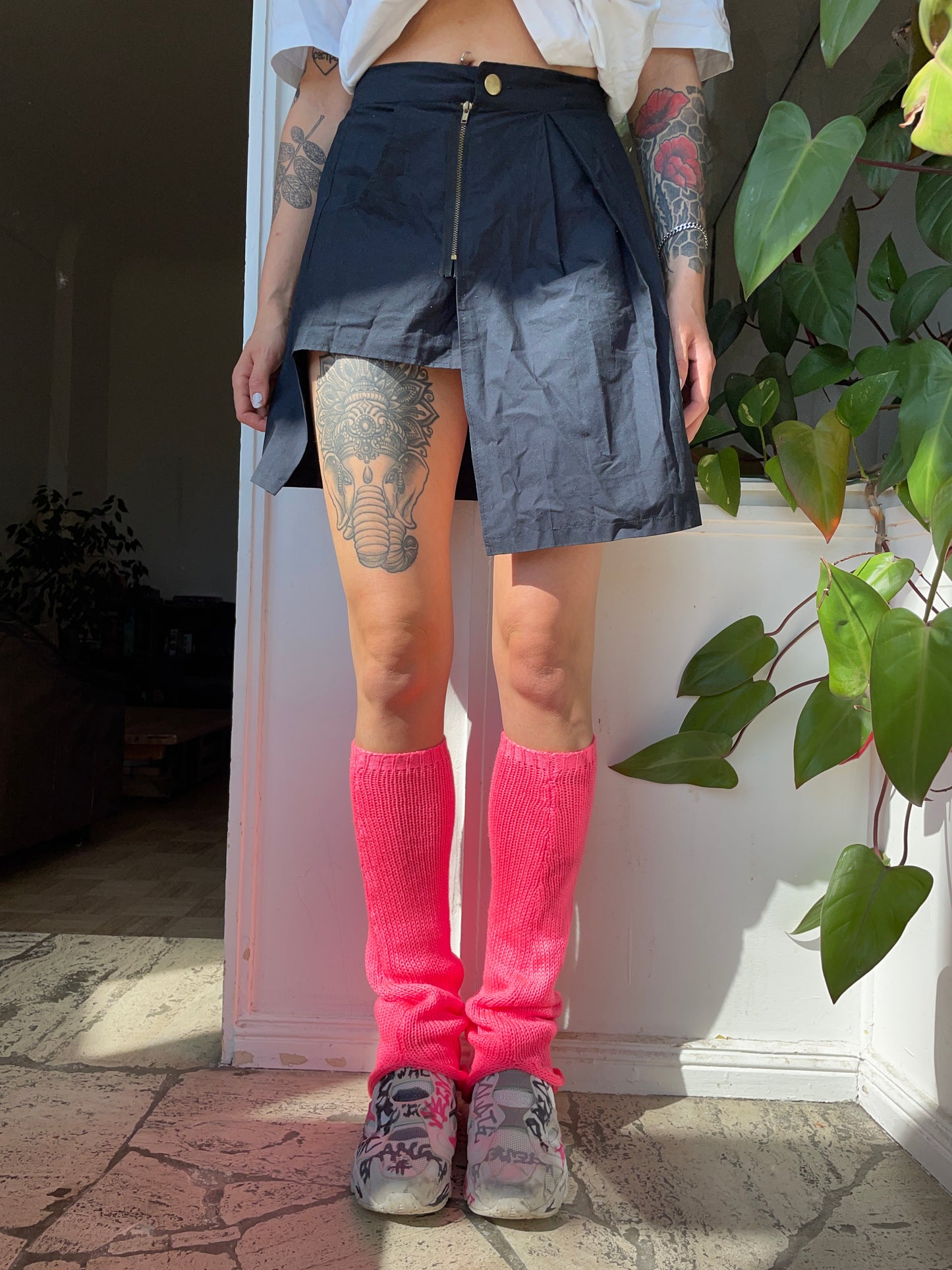 PINK COTTON LEG WARMERS