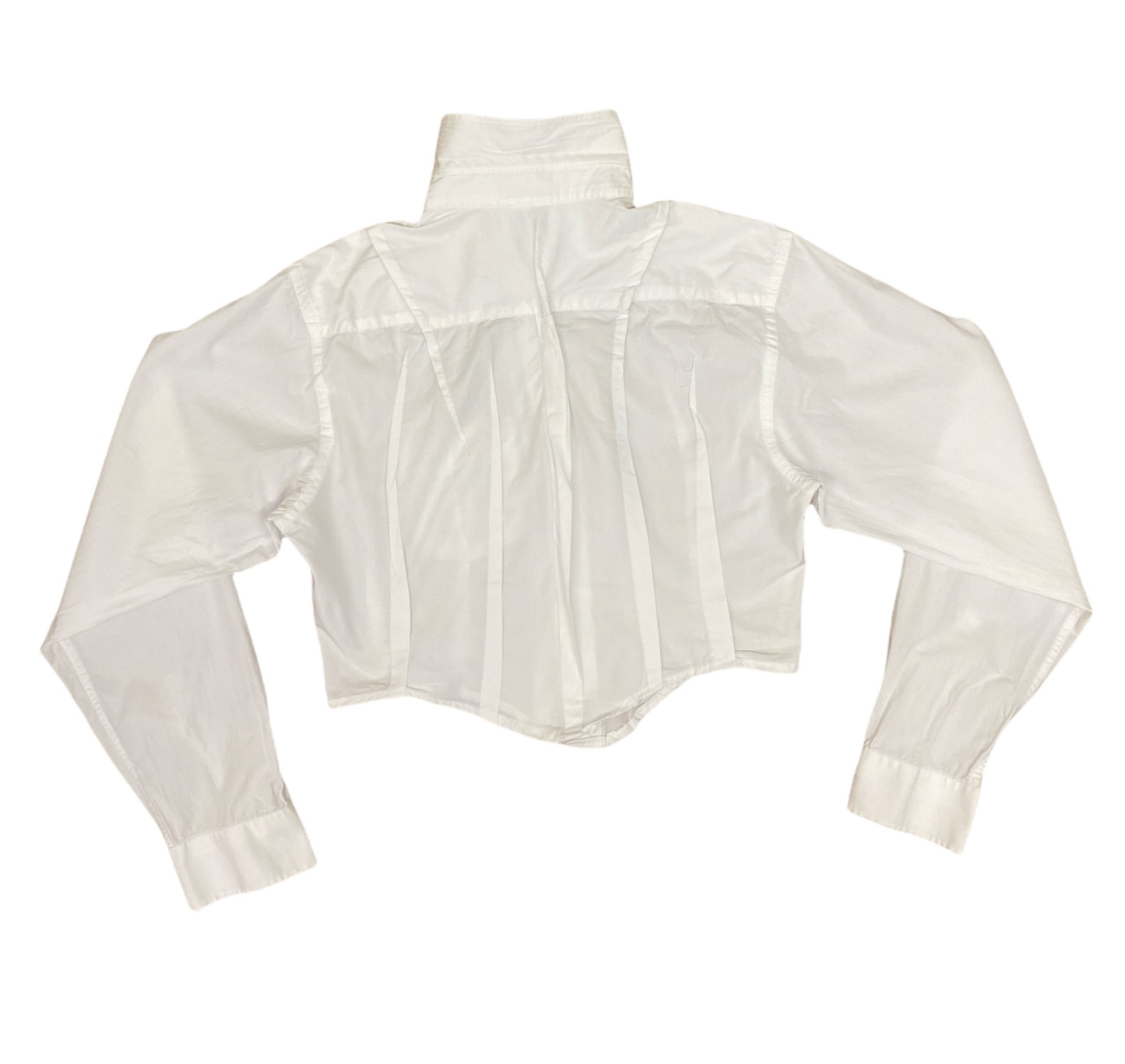 WRINKLE BLOUSE WITH ROUNDED HEM