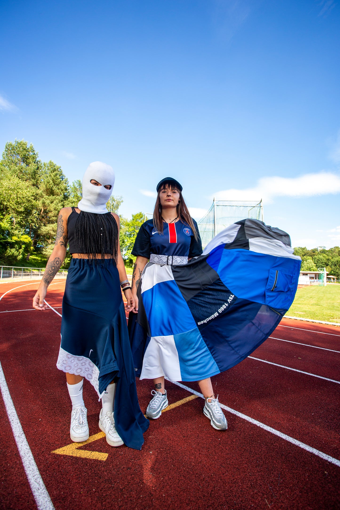 ASYMMETRICAL SPORT PATCHWORK DRESS