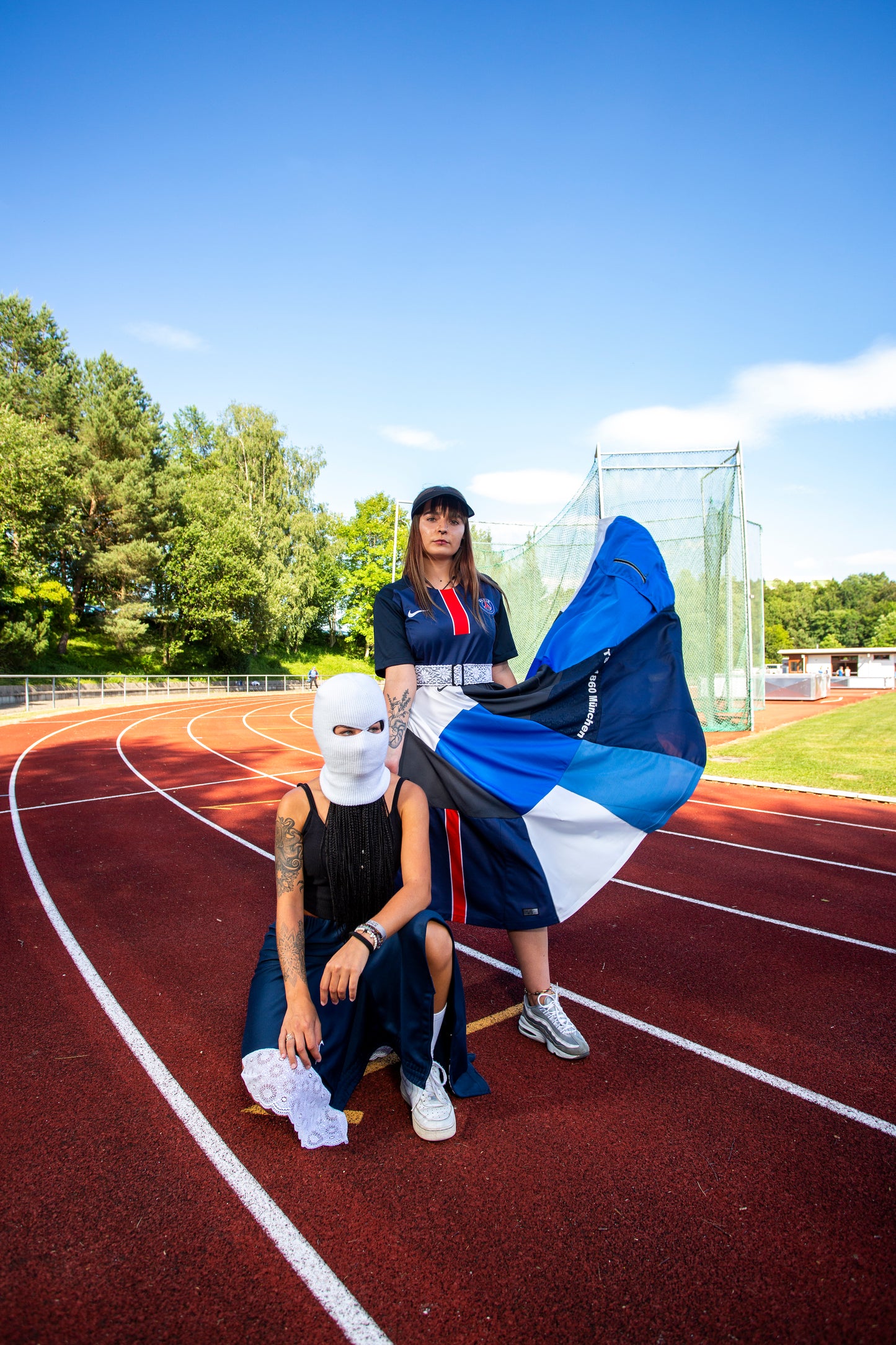 ASYMMETRICAL SPORT PATCHWORK DRESS