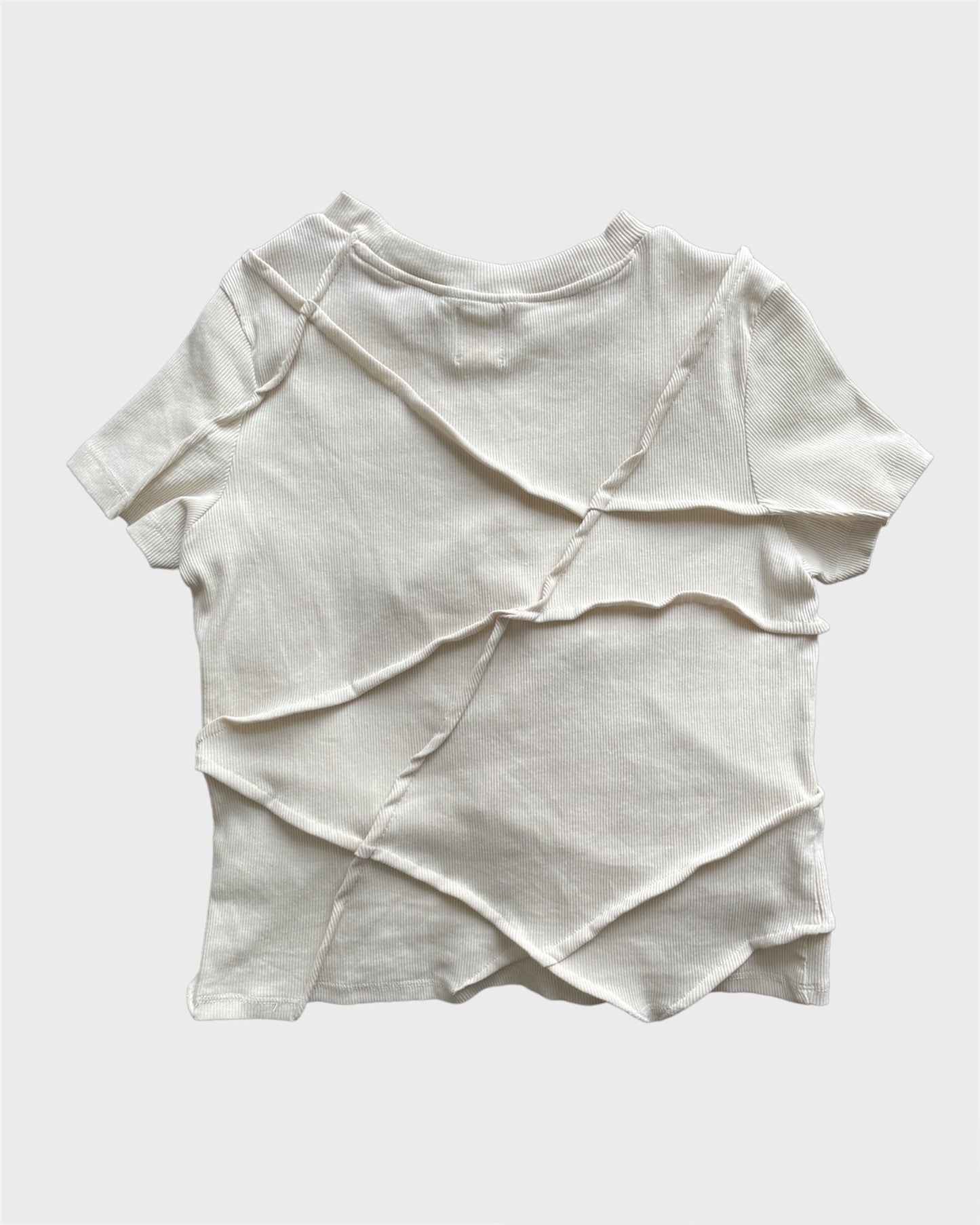 CREAM WRINKLE SHIRT