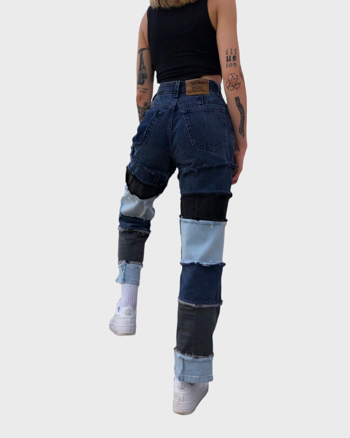 DENIM PATCHWORK PANTS