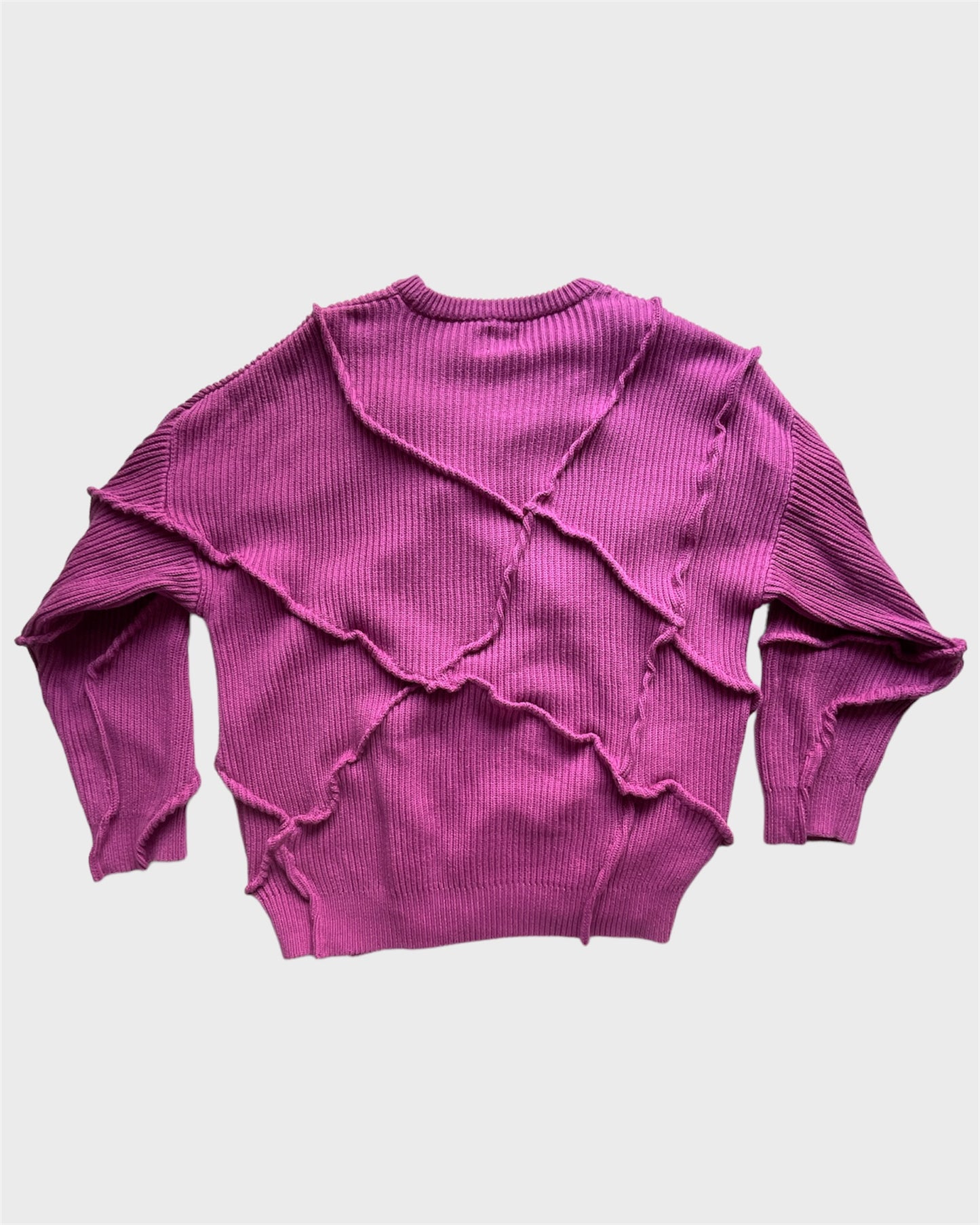 BERRY WRINKLE KNIT SWEATER